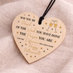 Retirement Gift For Colleagues Coworkers Wooden Hanging Heart