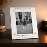 Retirement Gift For Women 7x5 White Photo Frame Congratulations 