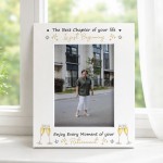 Retirement Gift For Women 7x5 White Photo Frame Congratulations 