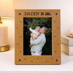 Daddy Gift For Birthday Christmas Daddy And Me Oak Photo Frame
