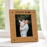 Daddy Gift For Birthday Christmas Daddy And Me Oak Photo Frame