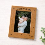 Daddy Gift For Birthday Christmas Daddy And Me Oak Photo Frame