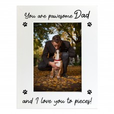 You Are Pawesome Dad Photo Frame Gift From Dog Dad Birthday
