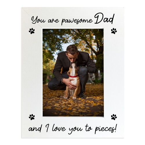 You Are Pawesome Dad Photo Frame Gift From Dog Dad Birthday