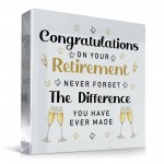 Retirement Plaque Congratulations on Your Retirement Colleague