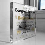 Retirement Plaque Congratulations on Your Retirement Colleague