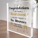 Retirement Plaque Congratulations on Your Retirement Colleague