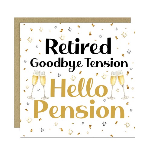Funny Retirement Card With Kraft Envelope Goodbye Tension
