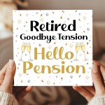 Funny Retirement Card With Kraft Envelope Goodbye Tension