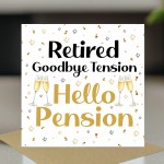 Funny Retirement Card With Kraft Envelope Goodbye Tension