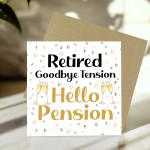 Funny Retirement Card With Kraft Envelope Goodbye Tension