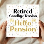 Funny Retirement Card With Kraft Envelope Goodbye Tension