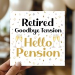 Funny Retirement Card With Kraft Envelope Goodbye Tension