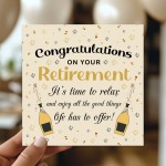 Retirement Card With Kraft Envelope Happy Retirement Card