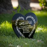 Muslim Islamic Memorial Plaque For Brother Acrylic Heart