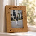 Gift For Auntie Personalised Auntie Photo Frame Thank You Gift