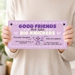Hilarious Best Friend Gift Friendship Gifts Hanging Plaque Funny
