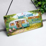 Funny Caravan Sign Dont Come Knocking If Caravan Is Rocking