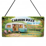 Funny Caravan Rules Sign Plaque Campervan Caravan Decor Gift