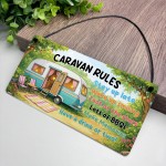 Funny Caravan Rules Sign Plaque Campervan Caravan Decor Gift