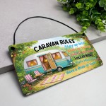 Funny Caravan Rules Sign Plaque Campervan Caravan Decor Gift