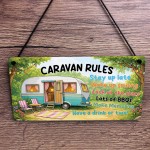 Funny Caravan Rules Sign Plaque Campervan Caravan Decor Gift