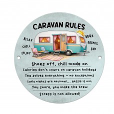 Caravan Rules Sign Hanging Acrylic Wall Door Sign Caravan Sign