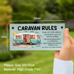 Funny Caravan Rules Hanging Plaque Novelty Caravan Decor Signs