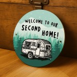 Caravan Sign Hanging Acrylic Wall Door Sign Second Home Sign