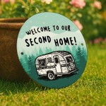 Caravan Sign Hanging Acrylic Wall Door Sign Second Home Sign