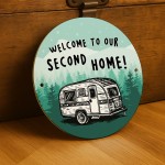 Caravan Sign Hanging Acrylic Wall Door Sign Second Home Sign