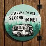 Caravan Sign Hanging Acrylic Wall Door Sign Second Home Sign