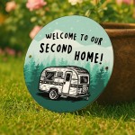 Caravan Sign Hanging Acrylic Wall Door Sign Second Home Sign