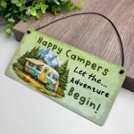 Happy Campers Caravan Sign Let The Adventure Begin Plaque Camper