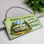 Happy Campers Caravan Sign Let The Adventure Begin Plaque Camper