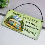 Happy Campers Caravan Sign Let The Adventure Begin Plaque Camper