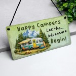 Happy Campers Caravan Sign Let The Adventure Begin Plaque Camper