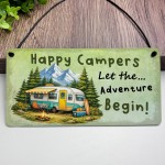 Happy Campers Caravan Sign Let The Adventure Begin Plaque Camper