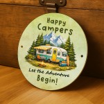 Funny Caravan Sign Let The Adventure Begin Hanging Wall Sign
