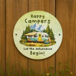 Funny Caravan Sign Let The Adventure Begin Hanging Wall Sign