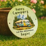 Funny Caravan Sign Let The Adventure Begin Hanging Wall Sign