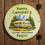 Funny Caravan Sign Let The Adventure Begin Hanging Wall Sign