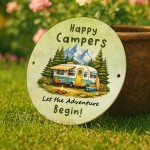 Funny Caravan Sign Let The Adventure Begin Hanging Wall Sign