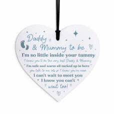 Mummy To Be Gift Daddy To Be Gift Acrylic Heart Baby Shower Gift