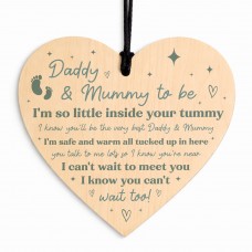 Mummy To Be Gift Daddy To Be Gift Wooden Heart Baby Shower