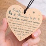 Mummy To Be Gift Daddy To Be Gift Wooden Heart Baby Shower