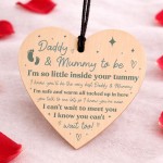 Mummy To Be Gift Daddy To Be Gift Wooden Heart Baby Shower
