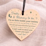 Mummy To Be Gift Daddy To Be Gift Wooden Heart Baby Shower