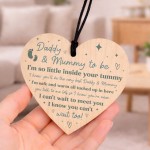 Mummy To Be Gift Daddy To Be Gift Wooden Heart Baby Shower