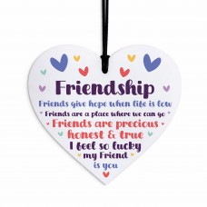 Friendship Plaque For Best Friend For Birthday Christmas Heart